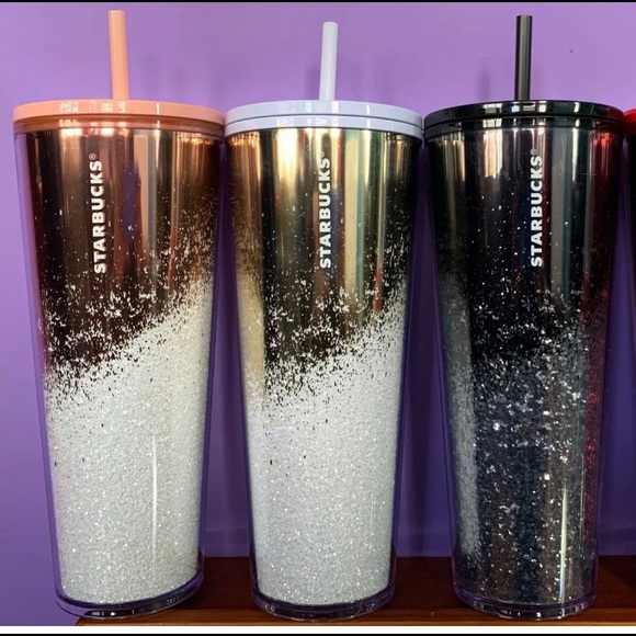 Starbucks Other - Starbucks Cascading Snow Glitter Tumbler 2019